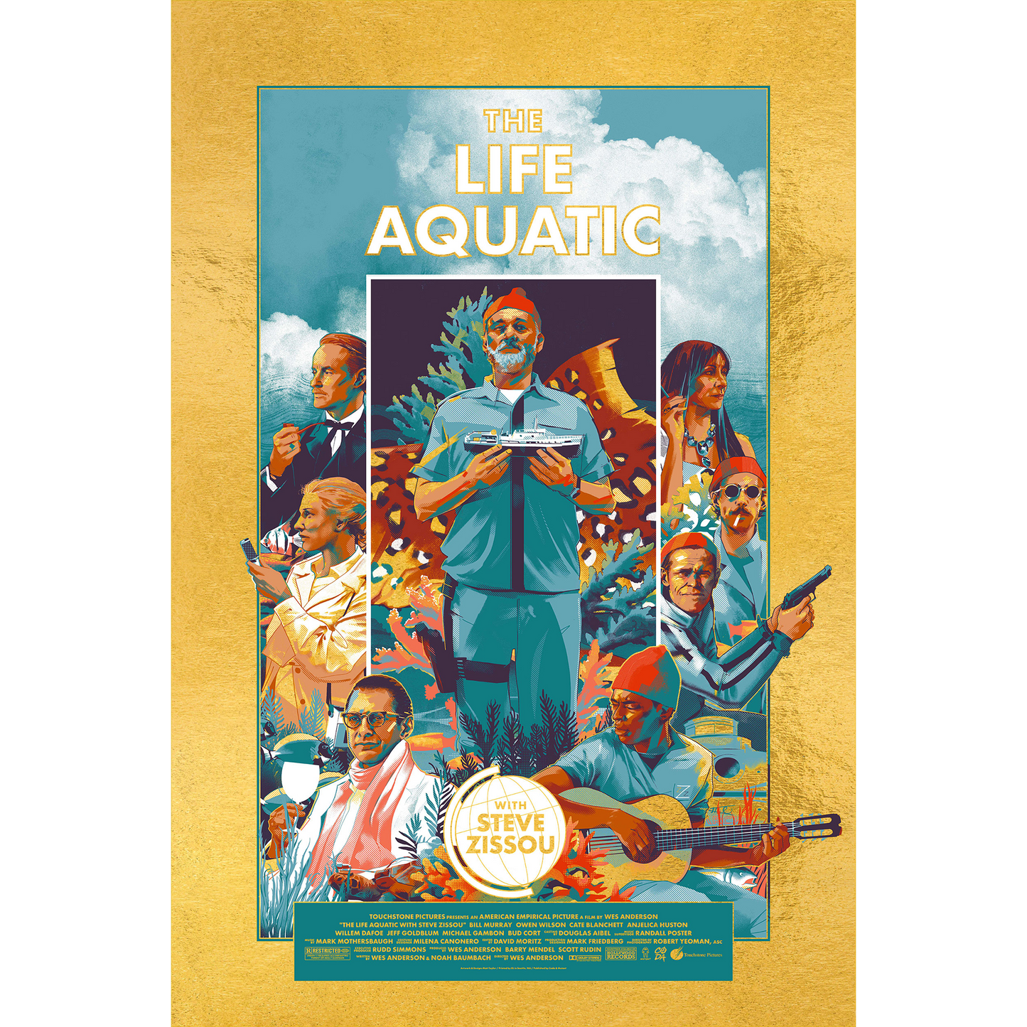 The Life Aquatic with Steve Zissou (Gold Foil) Variant Poster